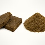 Rapeseed extraction meal texture, close-up