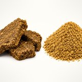 Soybean meal texture, close-up